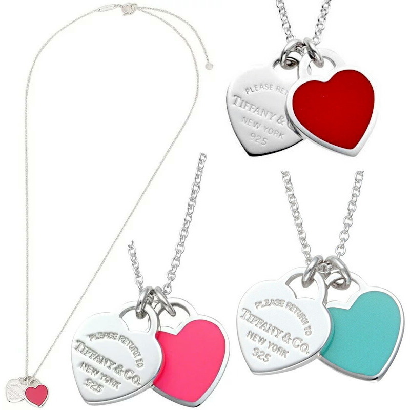 Tiffany Return To Tiffany Enamel Heart Tag Pendant Necklace Sterling Silver 2639$